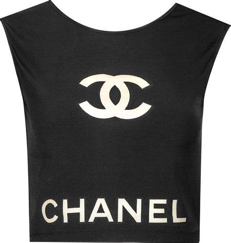 cheap chanel logo shirts|chanel logo crop top.